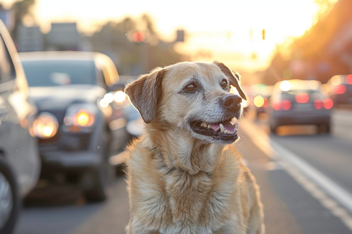 Voici comment un simple acte de bonté sur une autoroute bondée a sauvé un chien et touché des milliers de coeurs